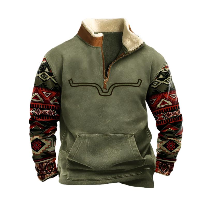 Men's 1/4 Zip Knitted Sweater