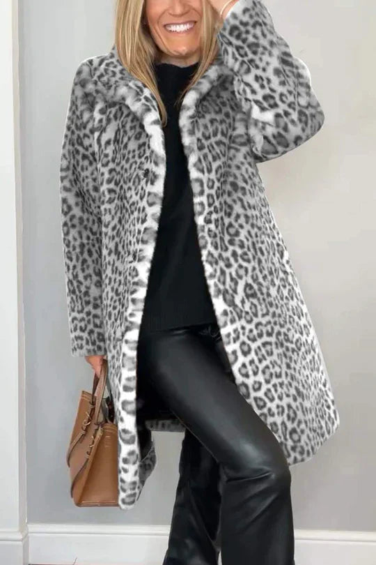 Women's Leopard Print Winter Coat