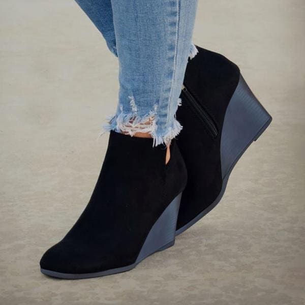 High Heel Suede-Look Ankle Boots for Women