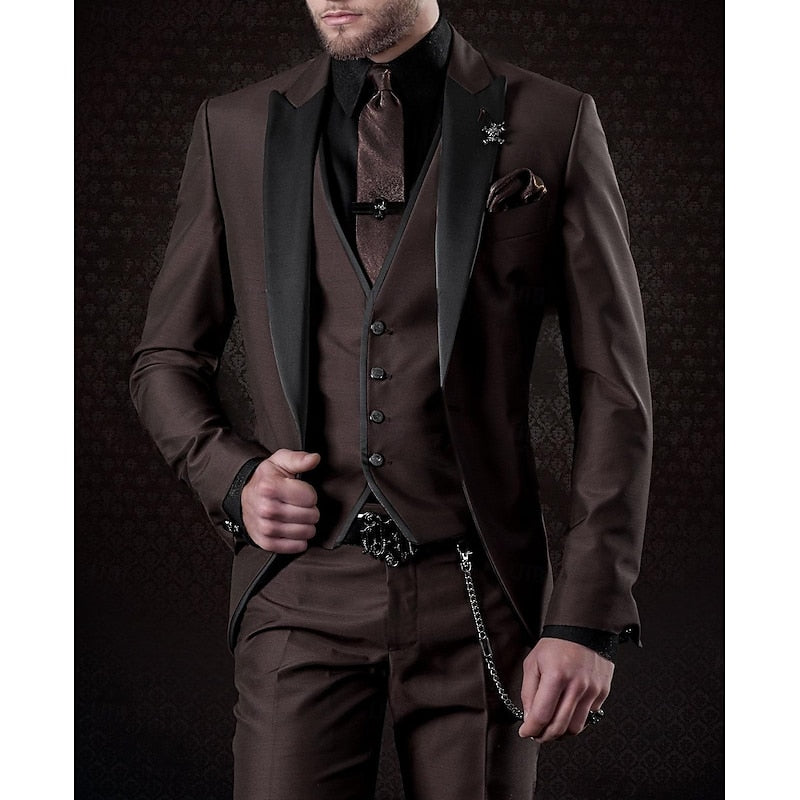 Men's Three-Piece Linen Suit