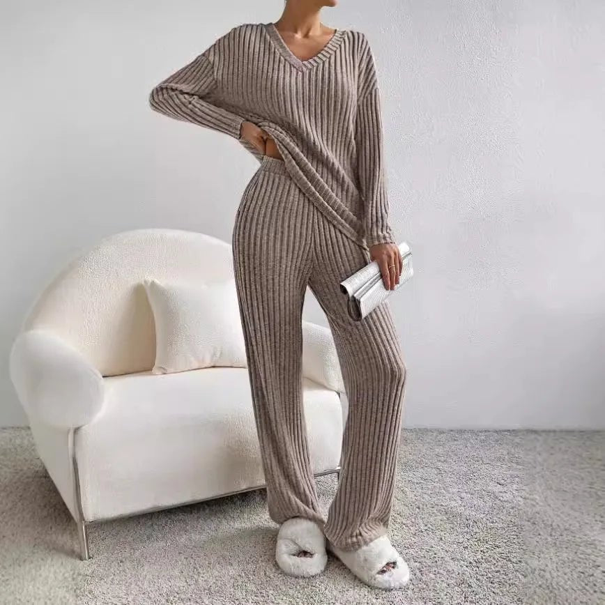 Women's Ribbed Knit Lounge Set