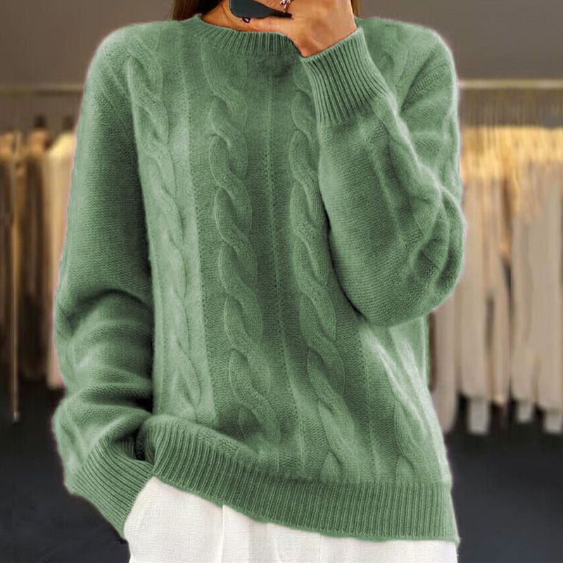 Warm knitted jumper for women