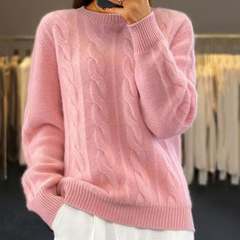 Warm knitted jumper for women