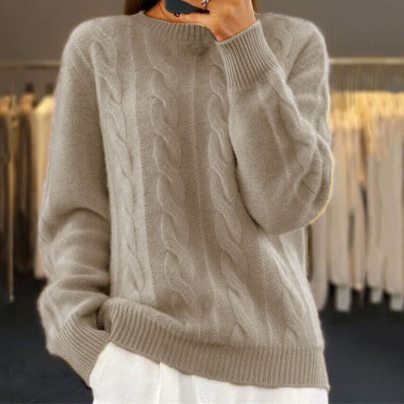 Warm knitted jumper for women