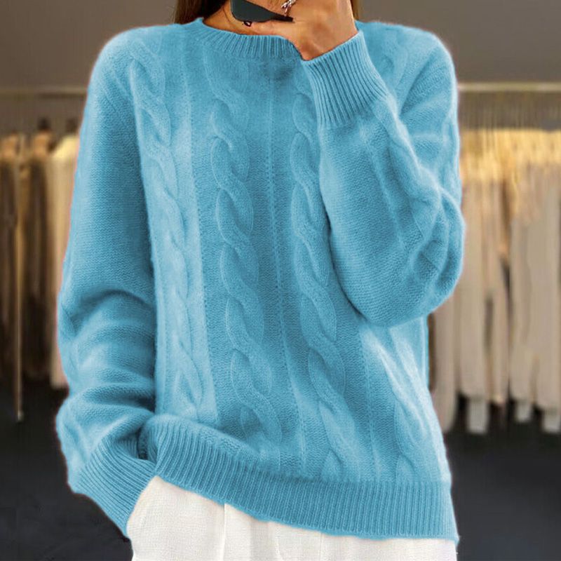 Warm knitted jumper for women