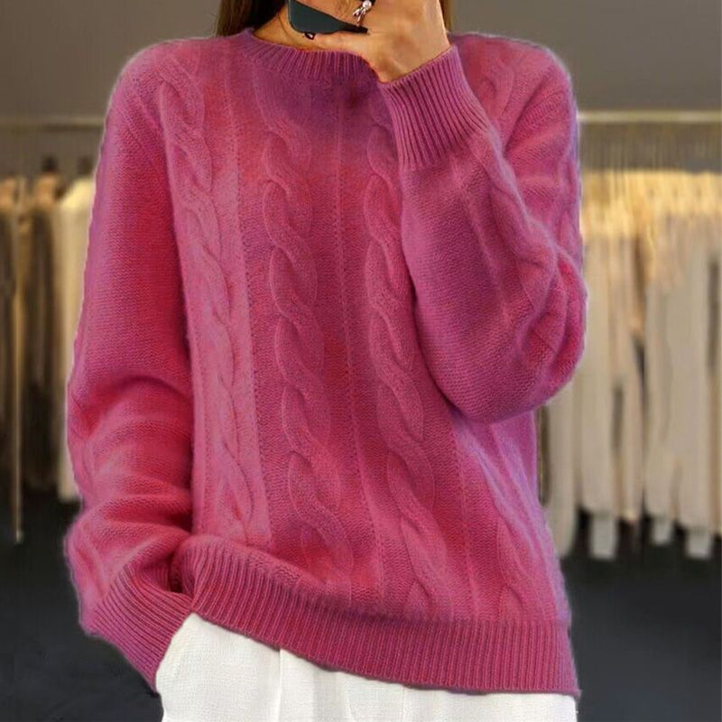 Warm knitted jumper for women