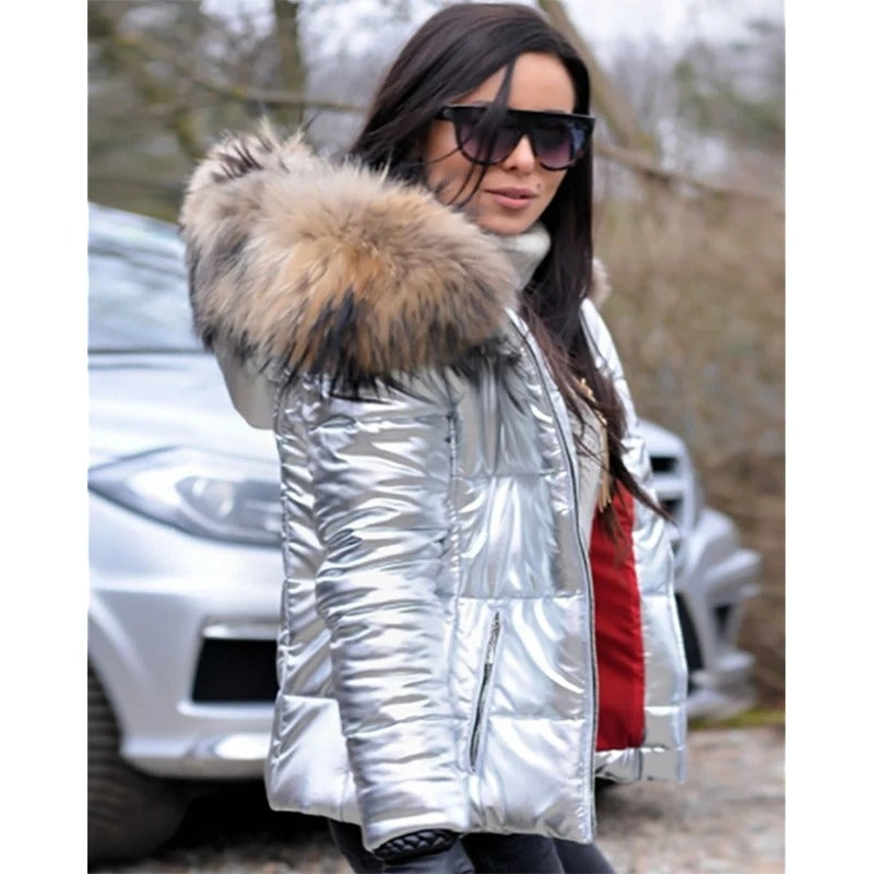 Stylish Faux Fur Lined Jacket For Women