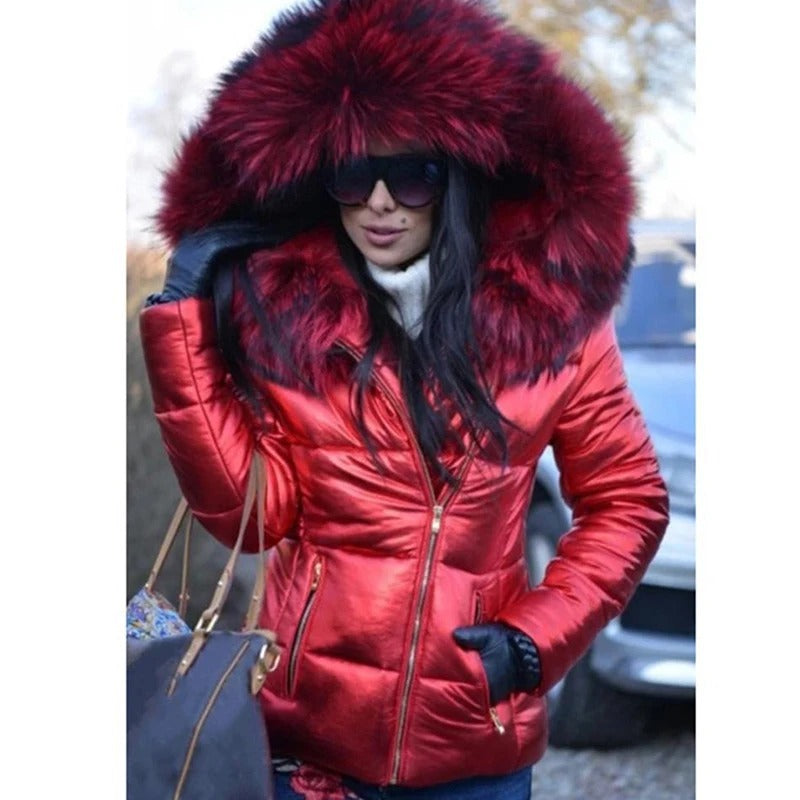 Stylish Faux Fur Lined Jacket For Women